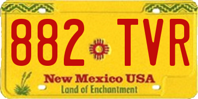 NM license plate 882TVR