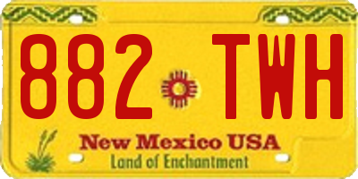 NM license plate 882TWH
