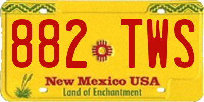 NM license plate 882TWS