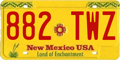 NM license plate 882TWZ