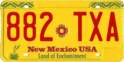 NM license plate 882TXA