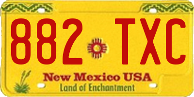 NM license plate 882TXC