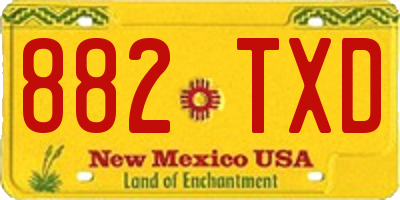 NM license plate 882TXD