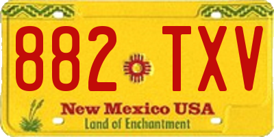 NM license plate 882TXV