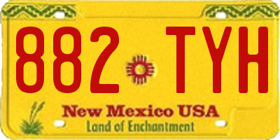 NM license plate 882TYH