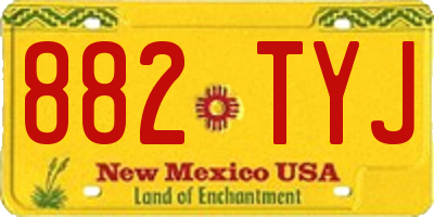 NM license plate 882TYJ