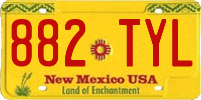 NM license plate 882TYL
