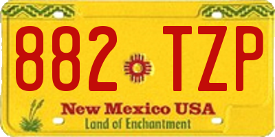 NM license plate 882TZP