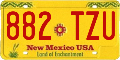 NM license plate 882TZU