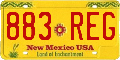 NM license plate 883REG