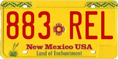 NM license plate 883REL