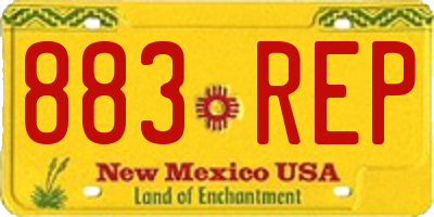 NM license plate 883REP