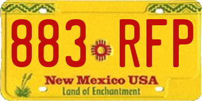 NM license plate 883RFP