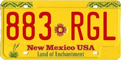 NM license plate 883RGL