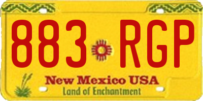 NM license plate 883RGP