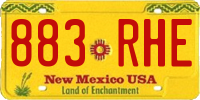 NM license plate 883RHE