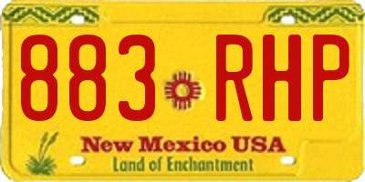 NM license plate 883RHP