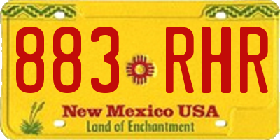NM license plate 883RHR