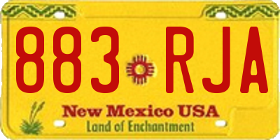 NM license plate 883RJA
