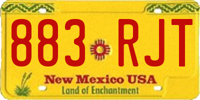 NM license plate 883RJT