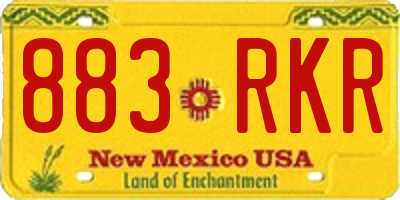 NM license plate 883RKR