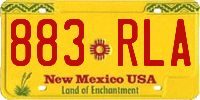 NM license plate 883RLA