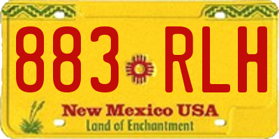 NM license plate 883RLH
