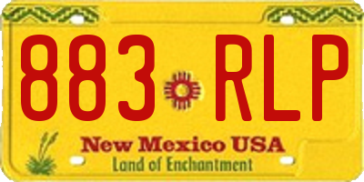 NM license plate 883RLP