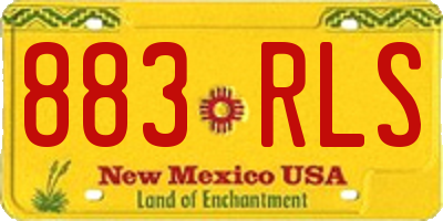 NM license plate 883RLS
