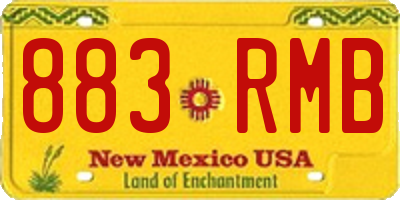 NM license plate 883RMB