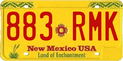 NM license plate 883RMK