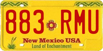 NM license plate 883RMU