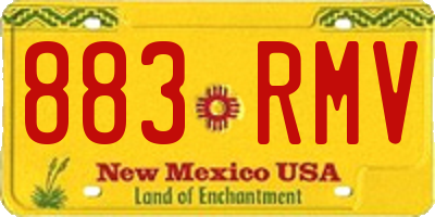 NM license plate 883RMV