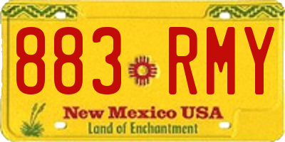 NM license plate 883RMY