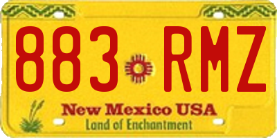 NM license plate 883RMZ