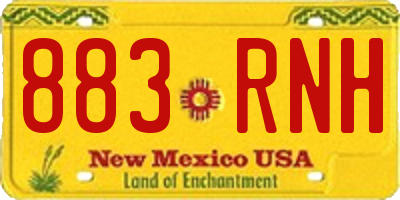 NM license plate 883RNH