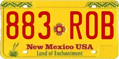 NM license plate 883ROB