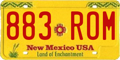 NM license plate 883ROM