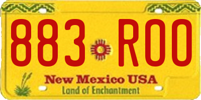 NM license plate 883ROO