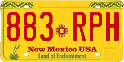 NM license plate 883RPH