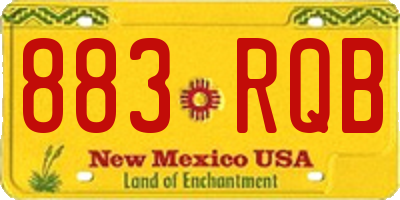 NM license plate 883RQB