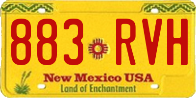 NM license plate 883RVH