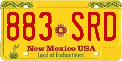 NM license plate 883SRD