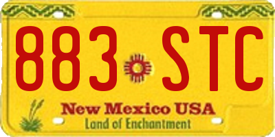 NM license plate 883STC
