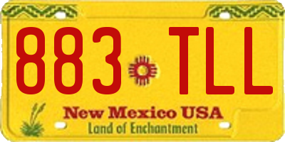NM license plate 883TLL