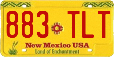 NM license plate 883TLT