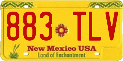 NM license plate 883TLV