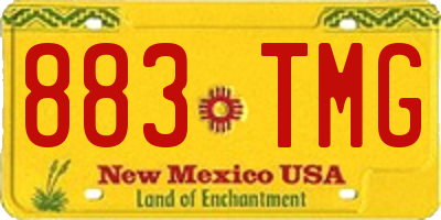 NM license plate 883TMG
