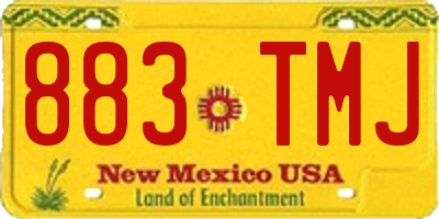 NM license plate 883TMJ