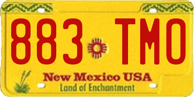 NM license plate 883TMO